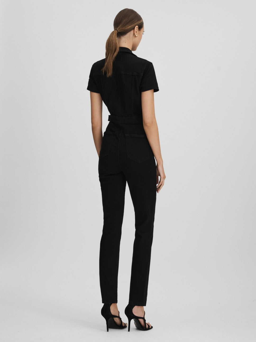 Good American Denim Jumpsuit in Black | Reiss Women Recommended