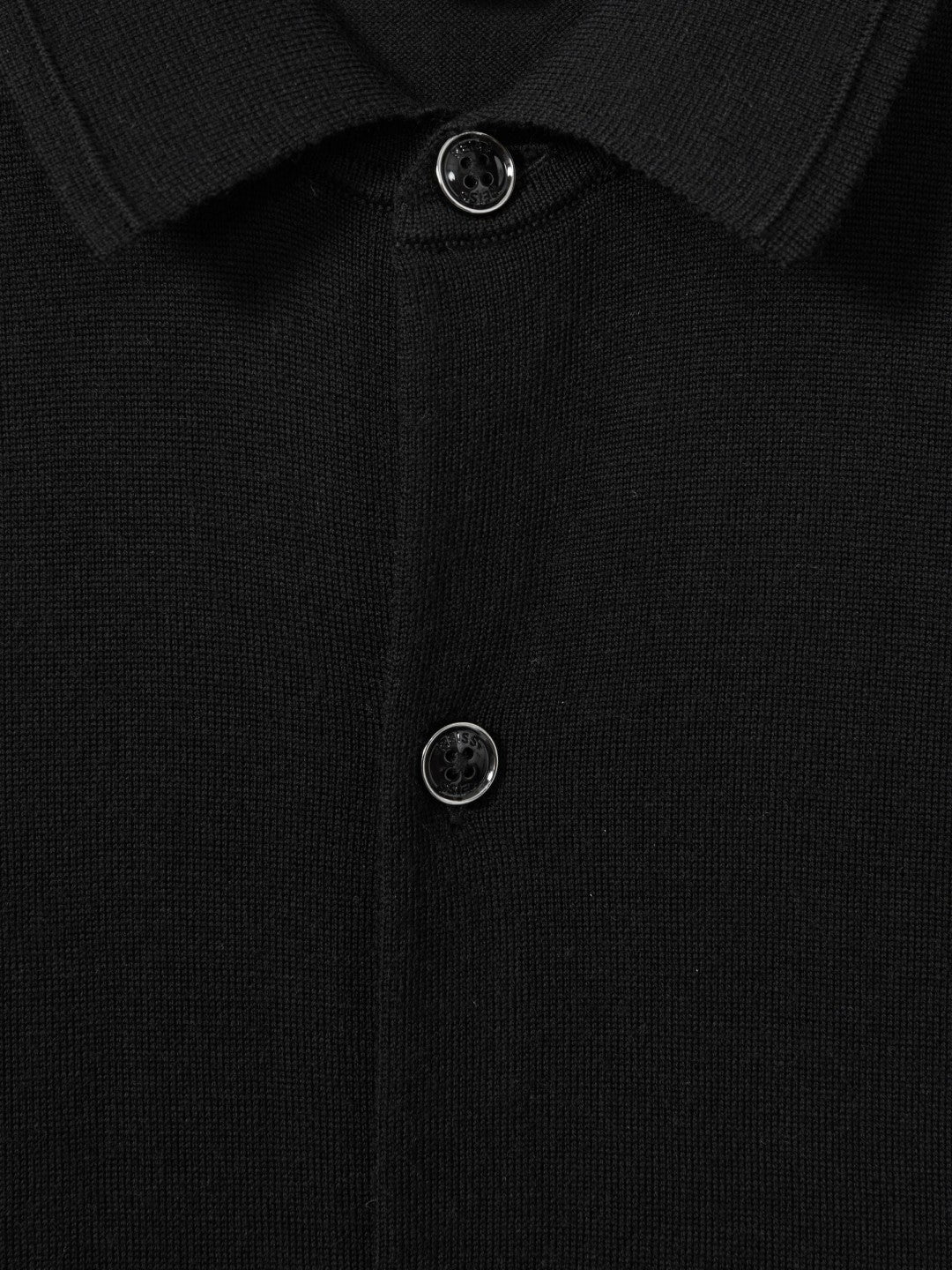 Merino Wool Button-Through Cardigan in Black | Reiss Men Popular