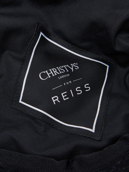 Wool Blend Baker Boy Cap in Navy | Reiss Men Popular