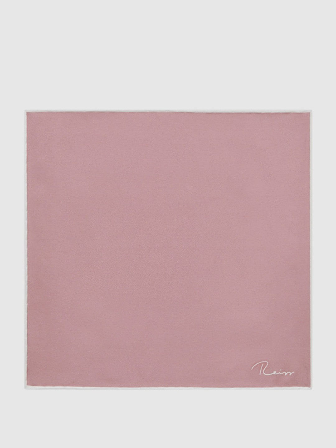 Plain Silk Pocket Square in Pink | Reiss Men Exclusive