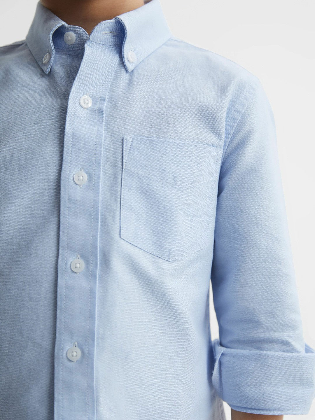 4-9 yrs Button Down Oxford Shirt in Soft Blue | Reiss Children & Baby Premium