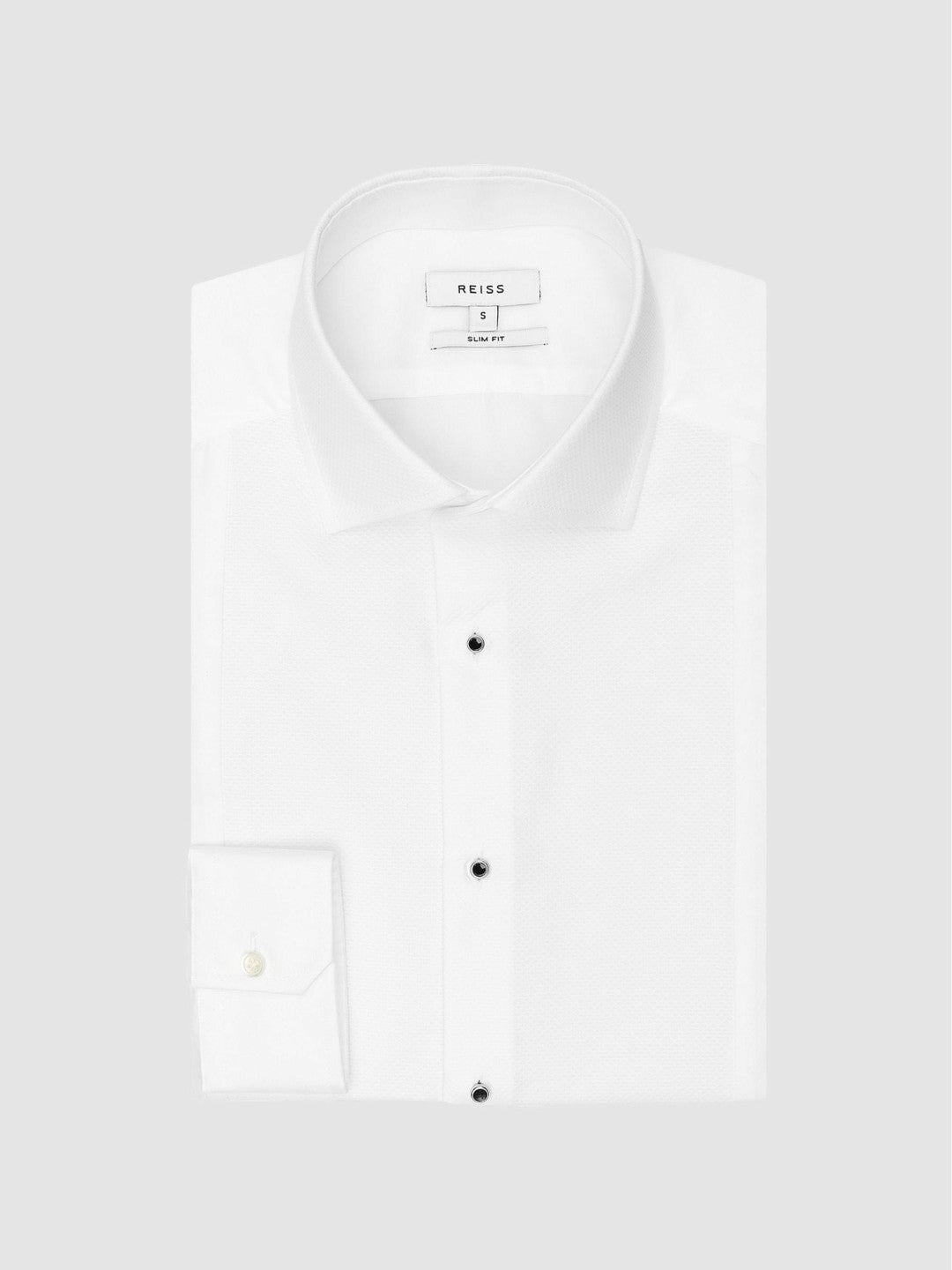 Slim Fit Dinner Shirt in White | Reiss Men Premium