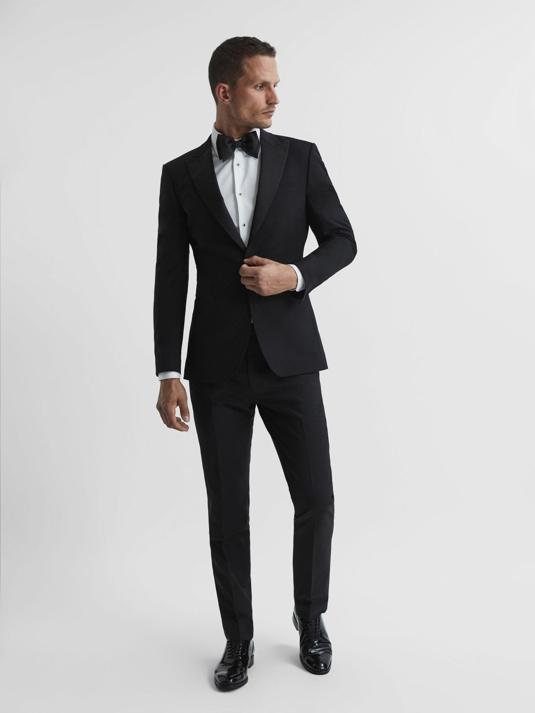 Slim Fit Dinner Shirt in White | Reiss Men Premium