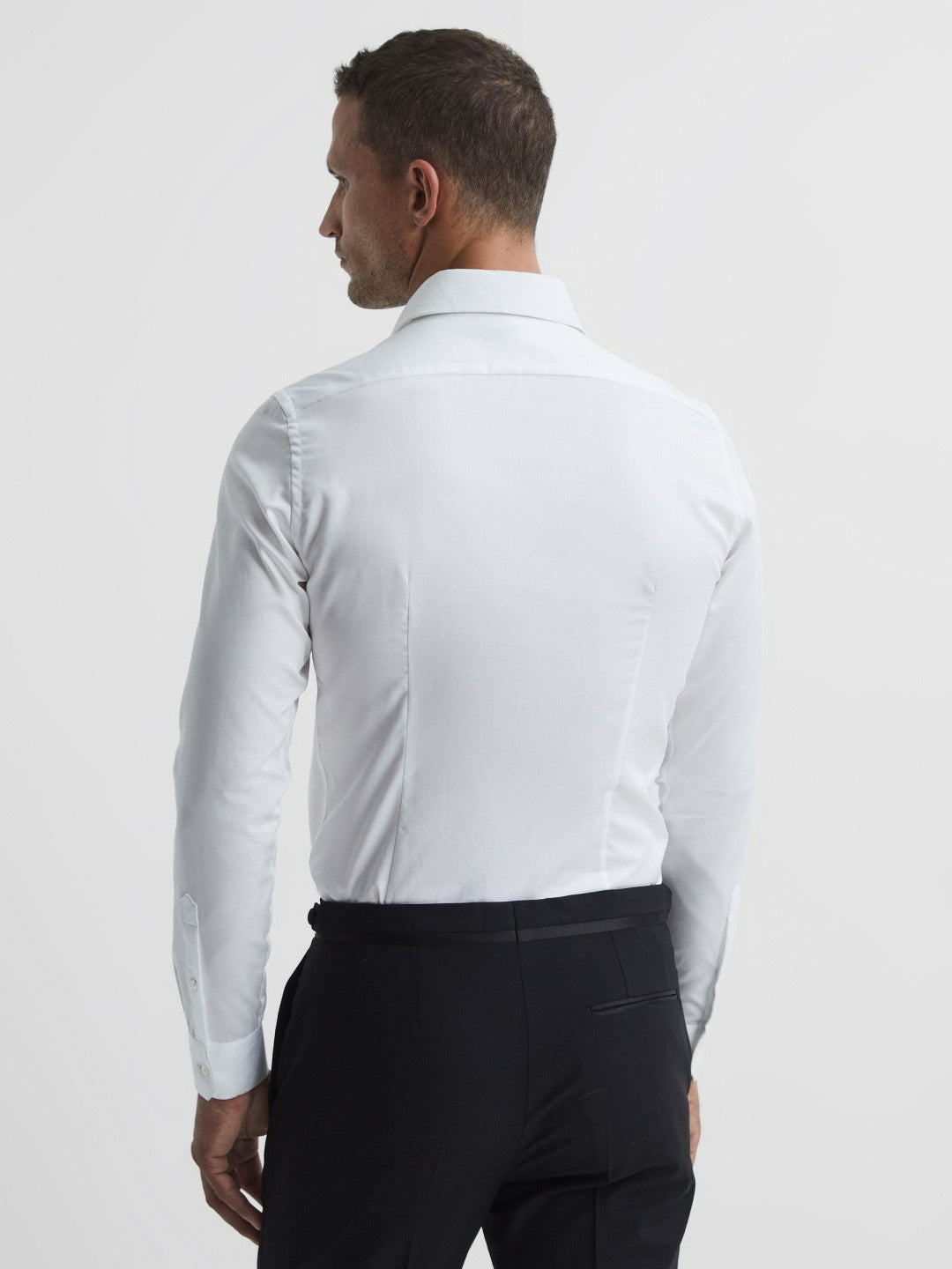 Slim Fit Dinner Shirt in White | Reiss Men Premium