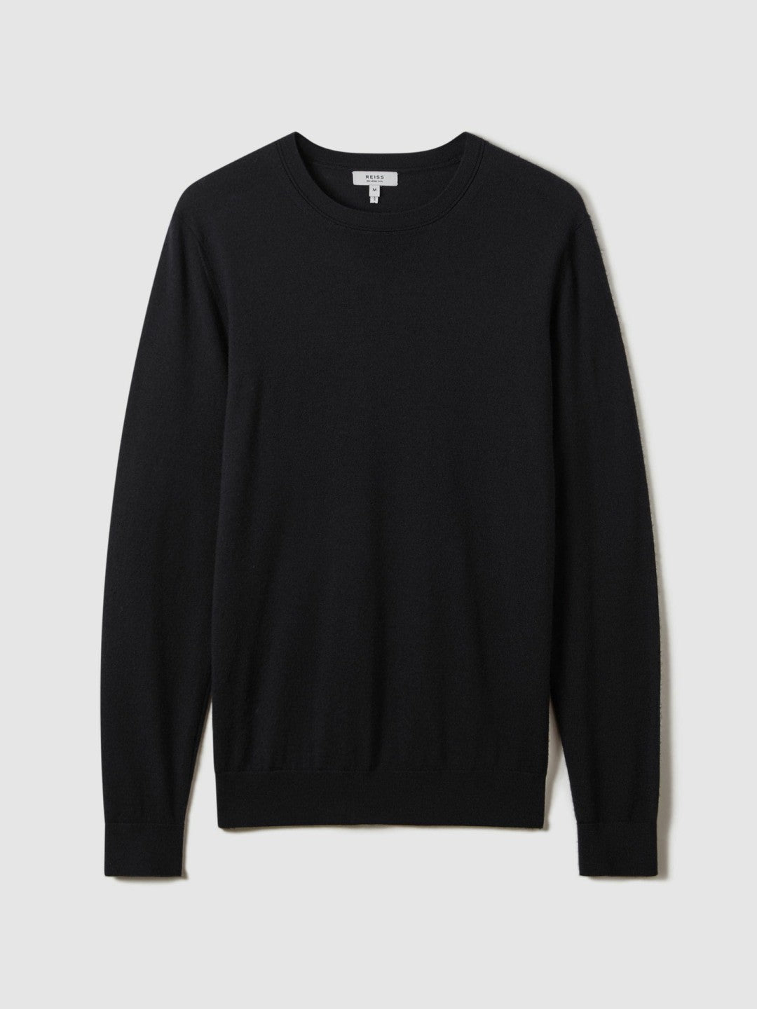 Merino Wool Crew Neck Jumper in Navy | Reiss Men Featured