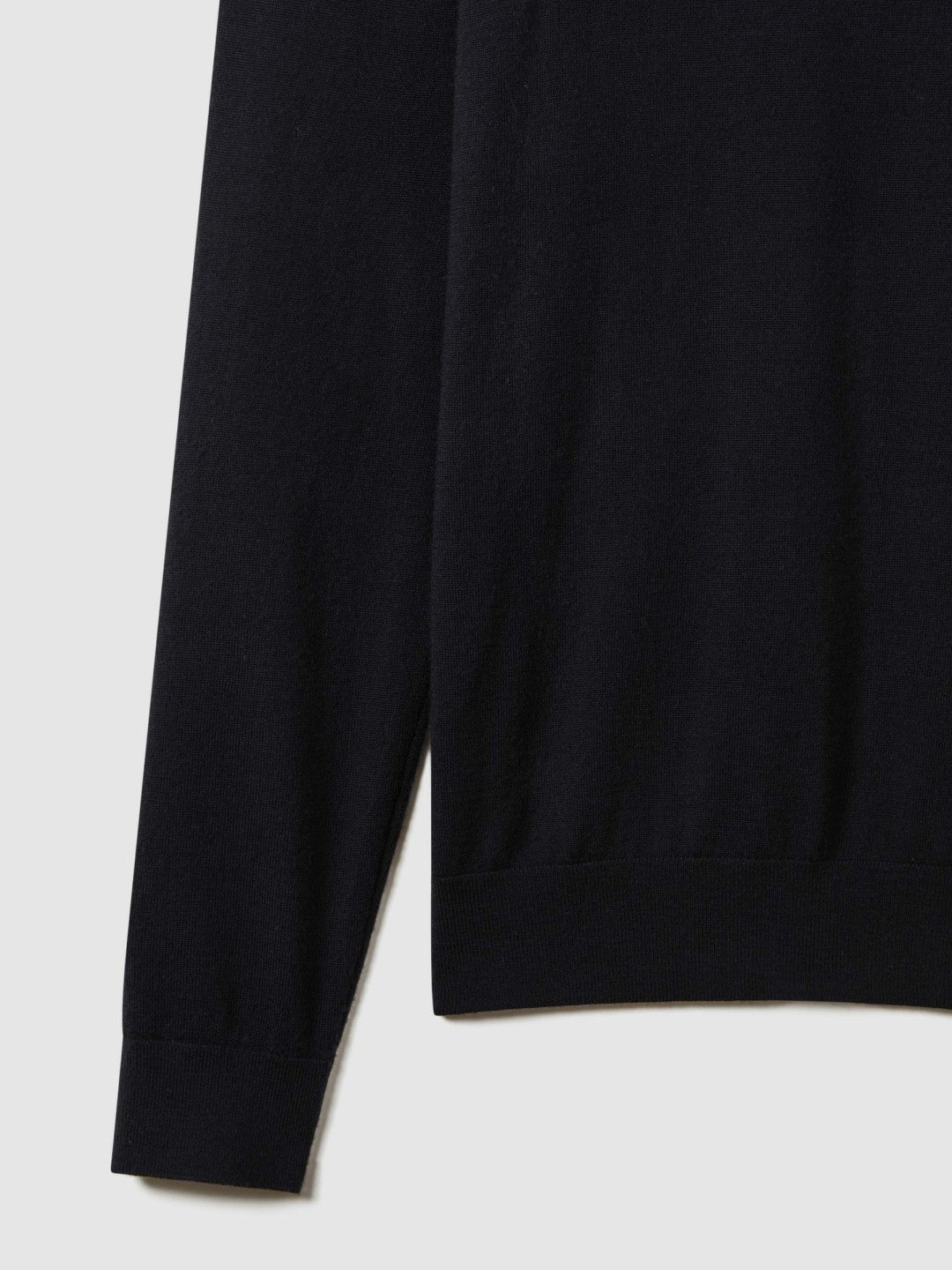 Merino Wool Crew Neck Jumper in Navy | Reiss Men Featured