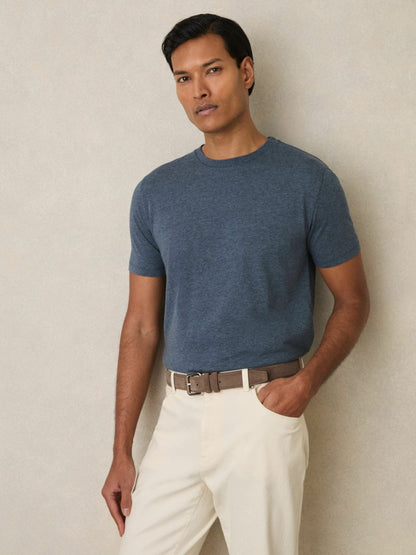 Cotton-Jersey Crew-Neck T-shirts 3 Pack in Multi Melange | Reiss Men Trending