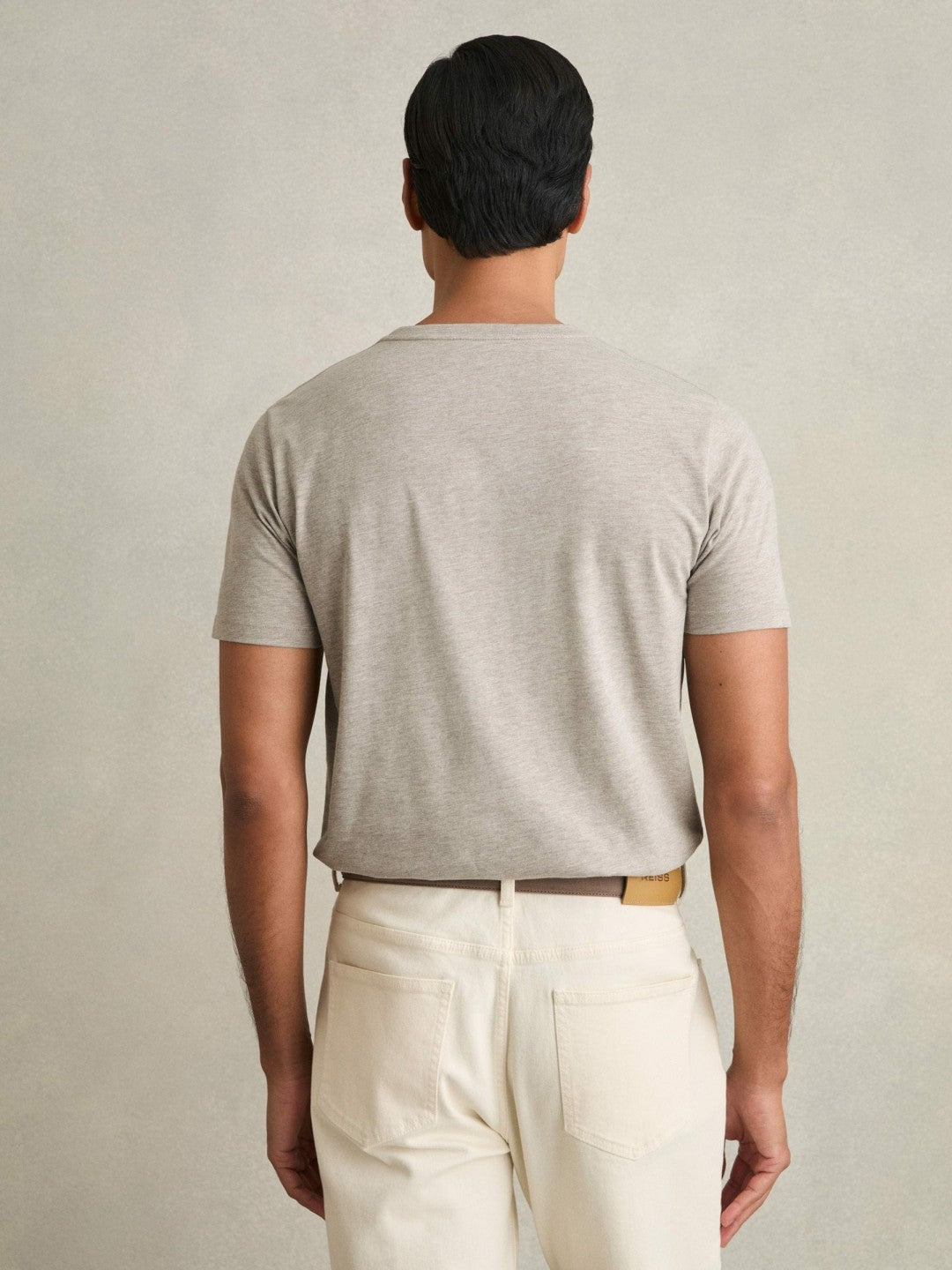 Cotton-Jersey Crew-Neck T-shirts 3 Pack in Multi Melange | Reiss Men Trending