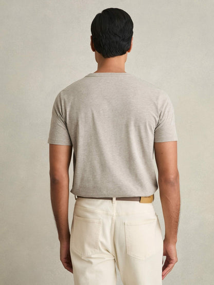 Cotton-Jersey Crew-Neck T-shirts 3 Pack in Multi Melange | Reiss Men Trending
