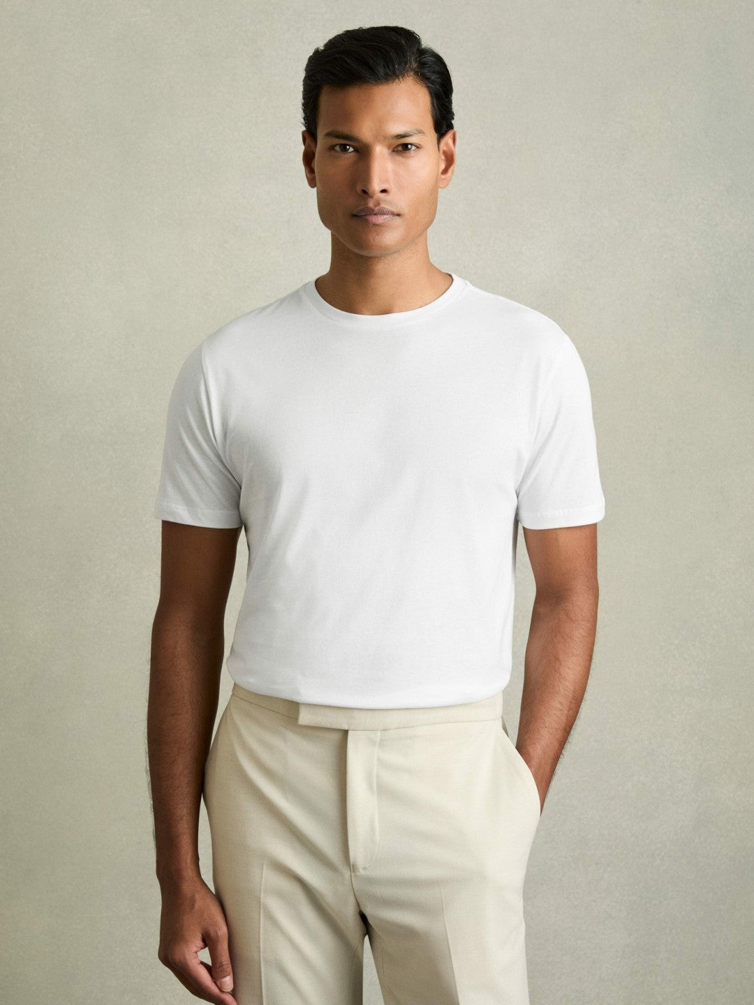 Cotton-Jersey Crew-Neck T-shirts 3 Pack in White | Reiss Men Trending