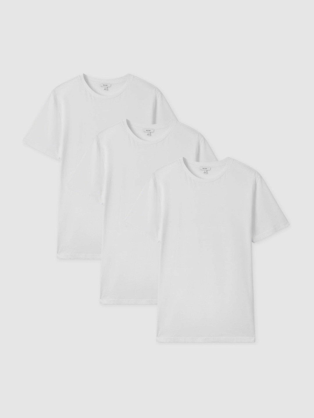 Cotton-Jersey Crew-Neck T-shirts 3 Pack in White | Reiss Men Trending