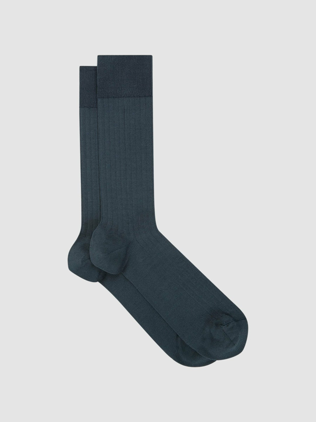 Ribbed Socks in Airforce Blue | Reiss Men Best Seller