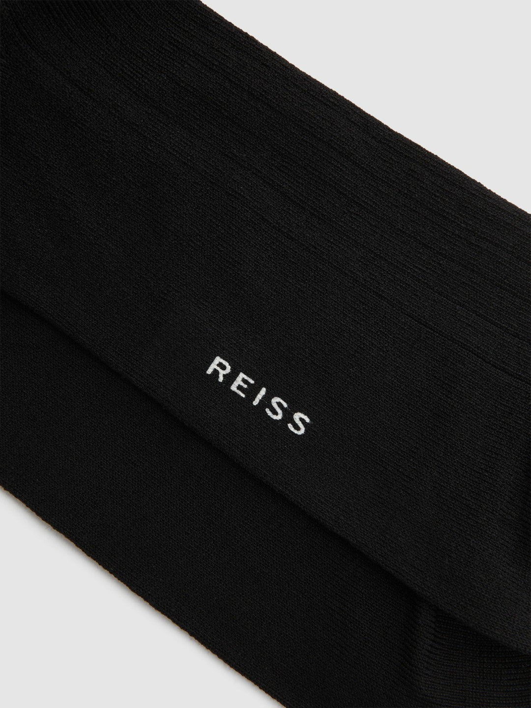 Ribbed Socks in Black | Reiss Men Exclusive