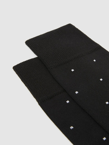 Polka Dot Socks in Black | Reiss Men Trending