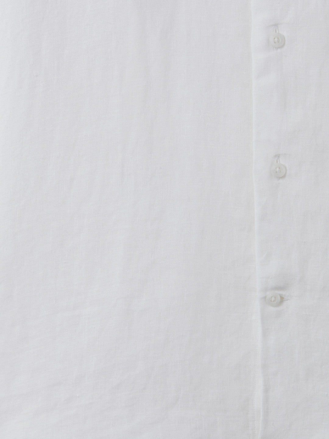 Slim Fit Linen Button-Through Shirt in White | Reiss Men New