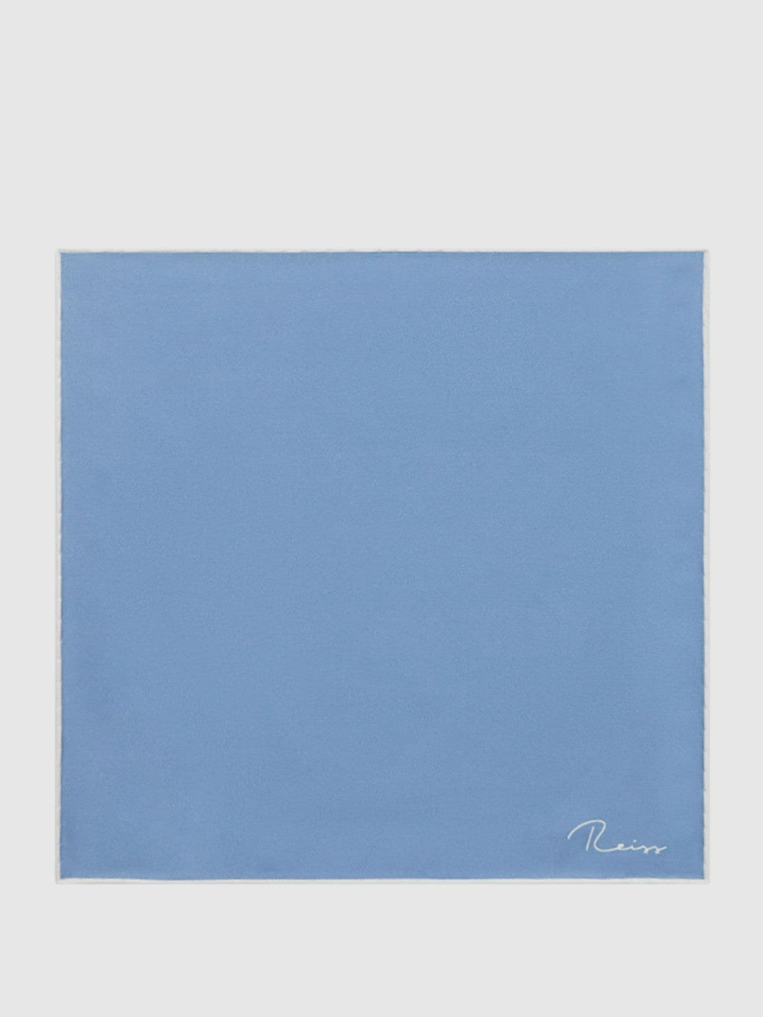 Plain Silk Pocket Square in Airforce Blue | Reiss Men Premium