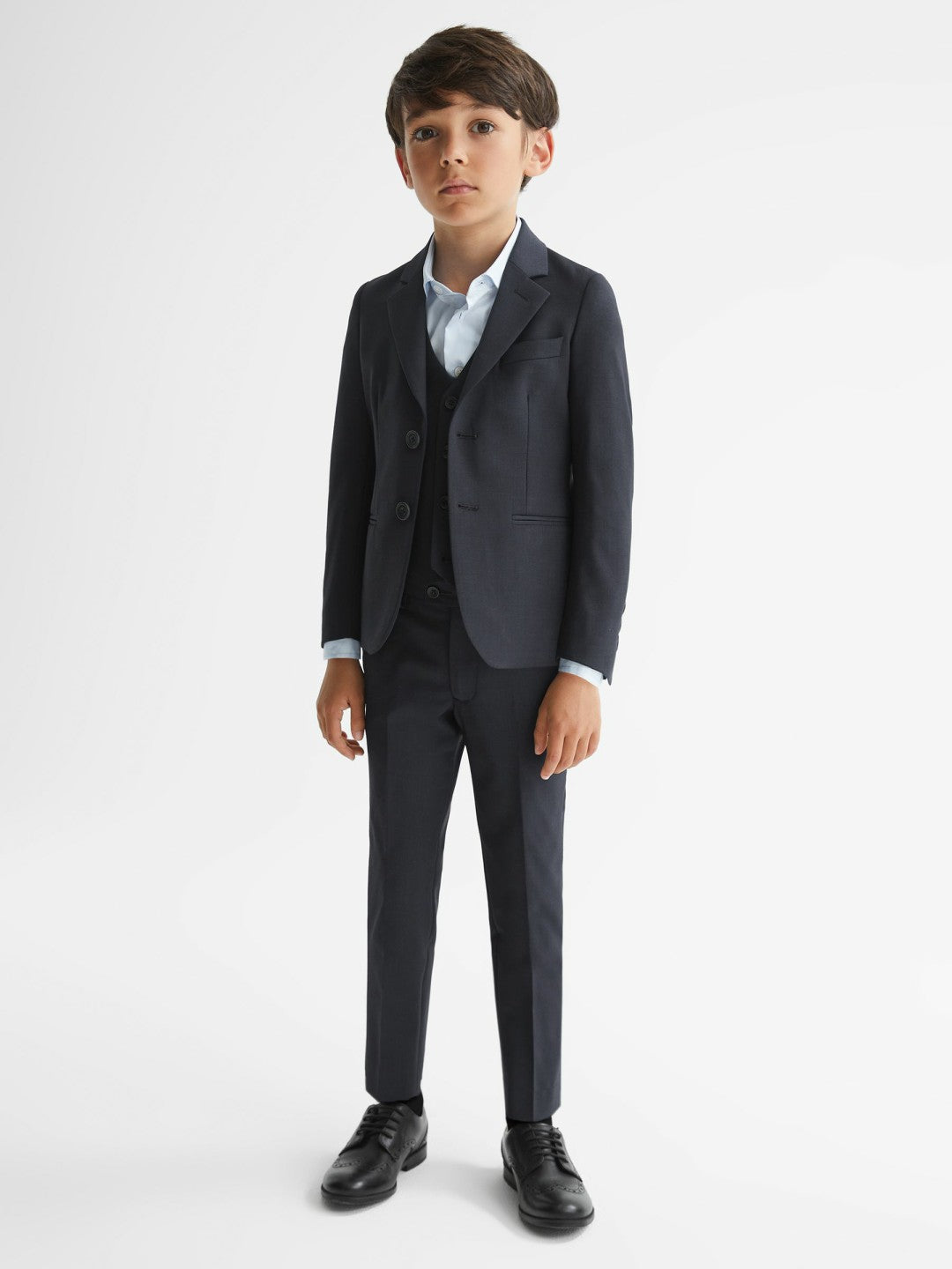 4-9 yrs Wool-Blend Suit Trousers in Navy | Reiss Children & Baby Trending