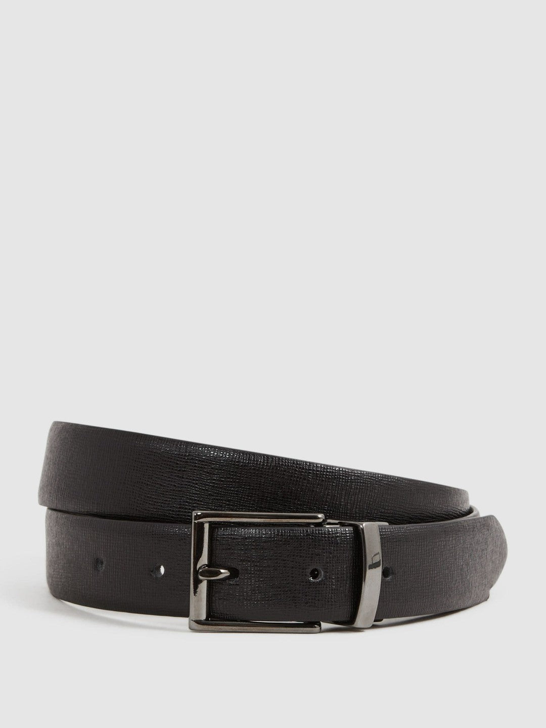 Reversible Leather Belt in Black/Brown | Reiss Men New