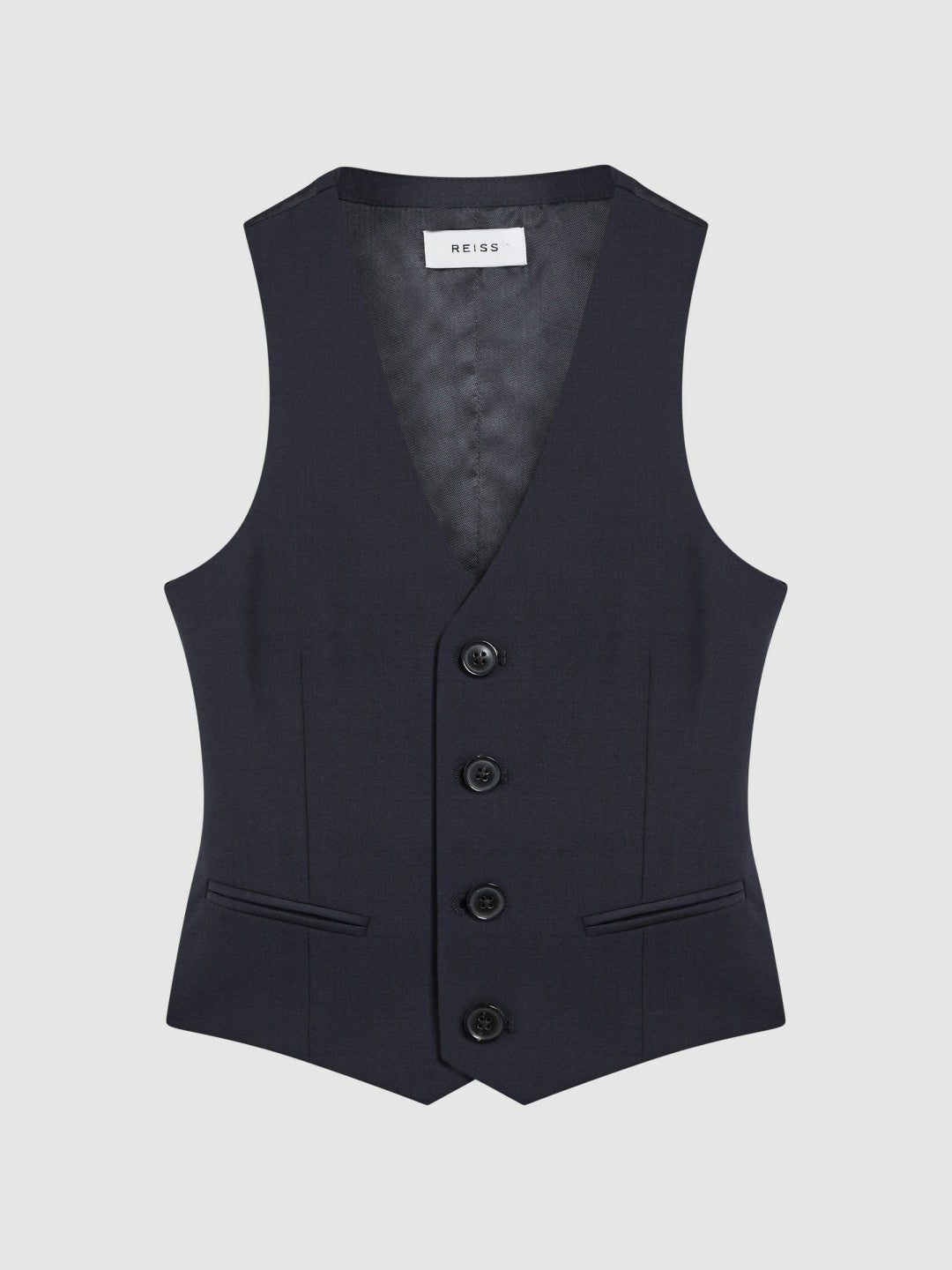 4-9 yrs Modern Fit Waistcoat in Navy | Reiss Children & Baby Recommended