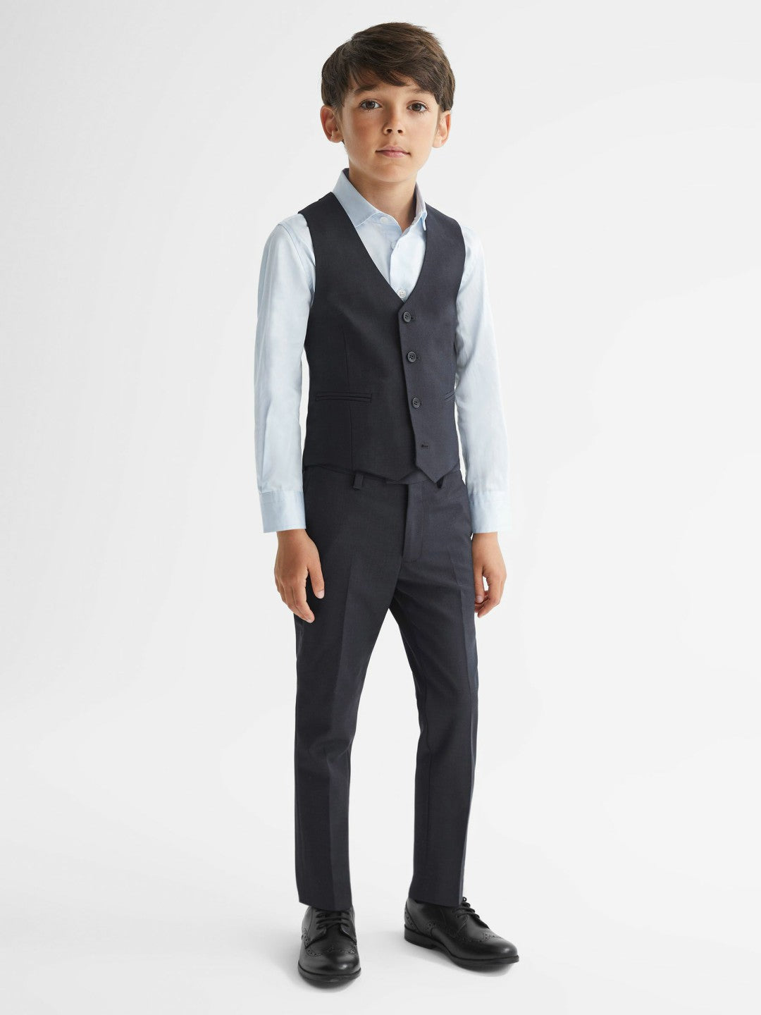4-9 yrs Modern Fit Waistcoat in Navy | Reiss Children & Baby Recommended