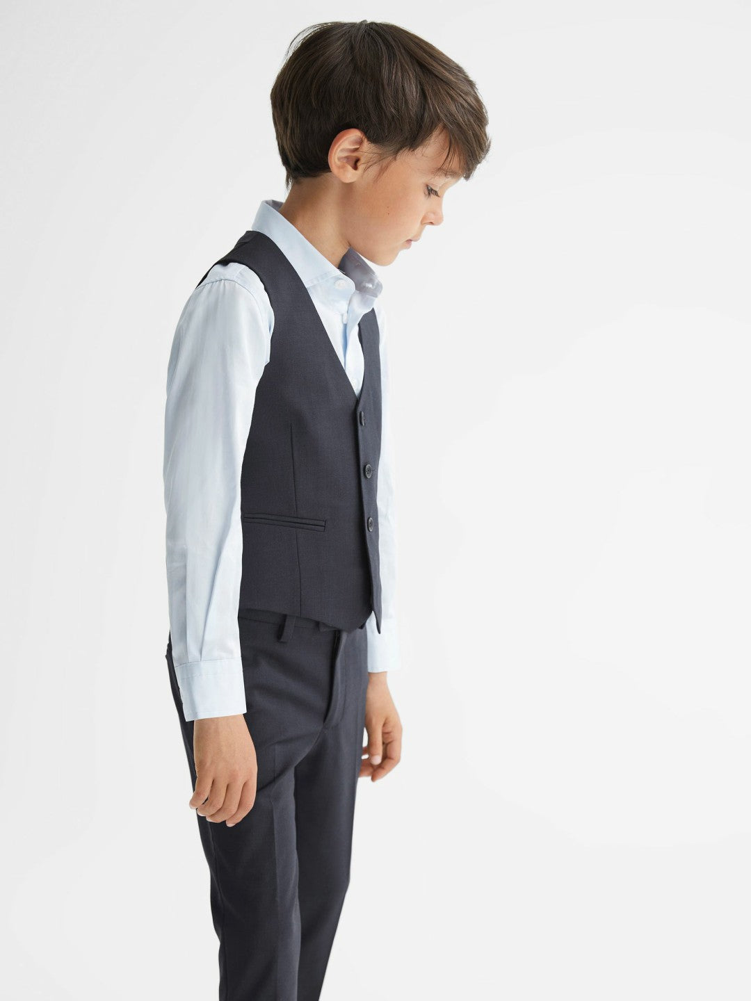 4-9 yrs Modern Fit Waistcoat in Navy | Reiss Children & Baby Recommended