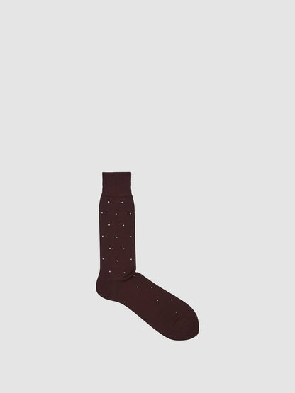 Polka Dot Socks in Bordeaux | Reiss Men Popular