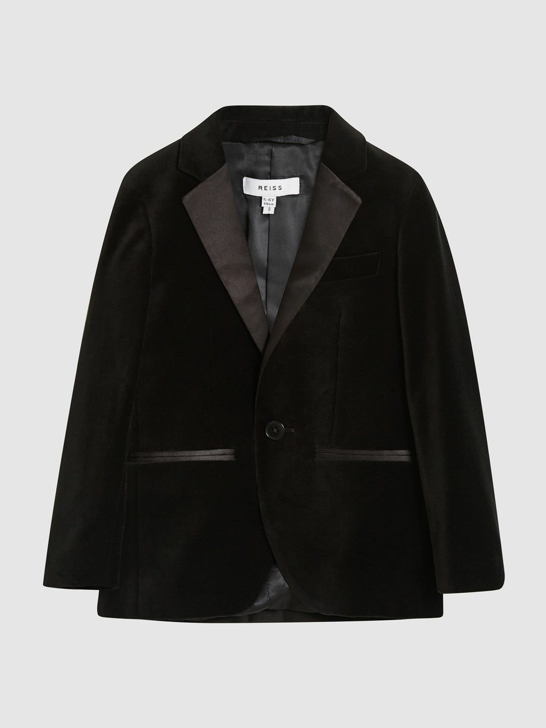 4-9 yrs Single Breasted Velvet Blazer in Black | Reiss Children & Baby Popular