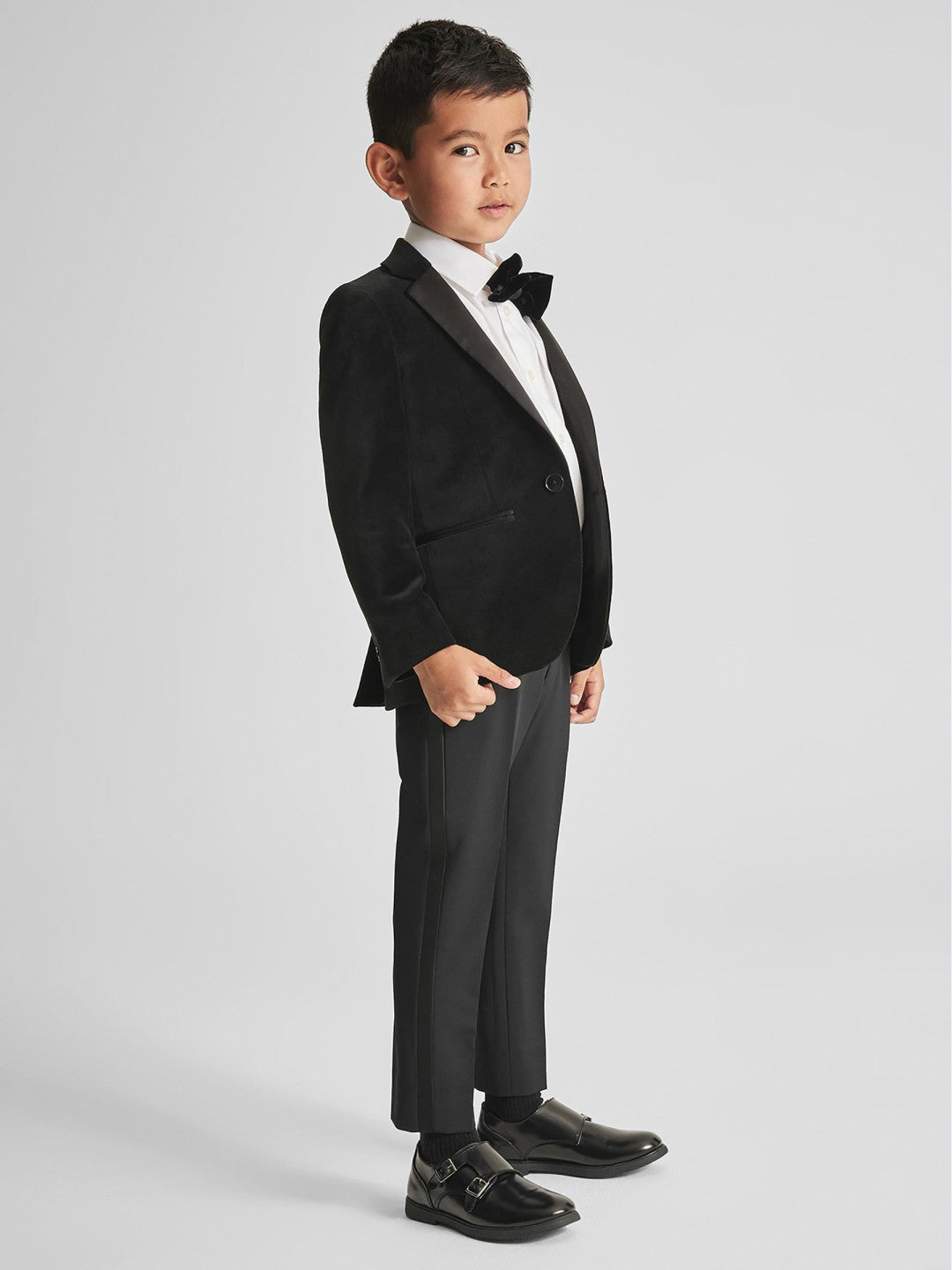 4-9 yrs Single Breasted Velvet Blazer in Black | Reiss Children & Baby Popular