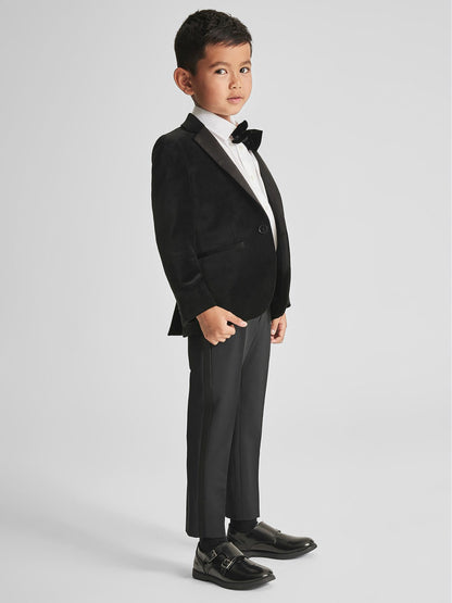 4-9 yrs Single Breasted Velvet Blazer in Black | Reiss Children & Baby Popular