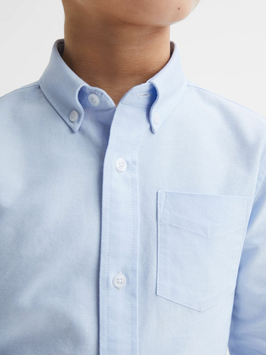 3-9 yrs Button Down Oxford Shirt in Soft Blue | Reiss Children & Baby Premium