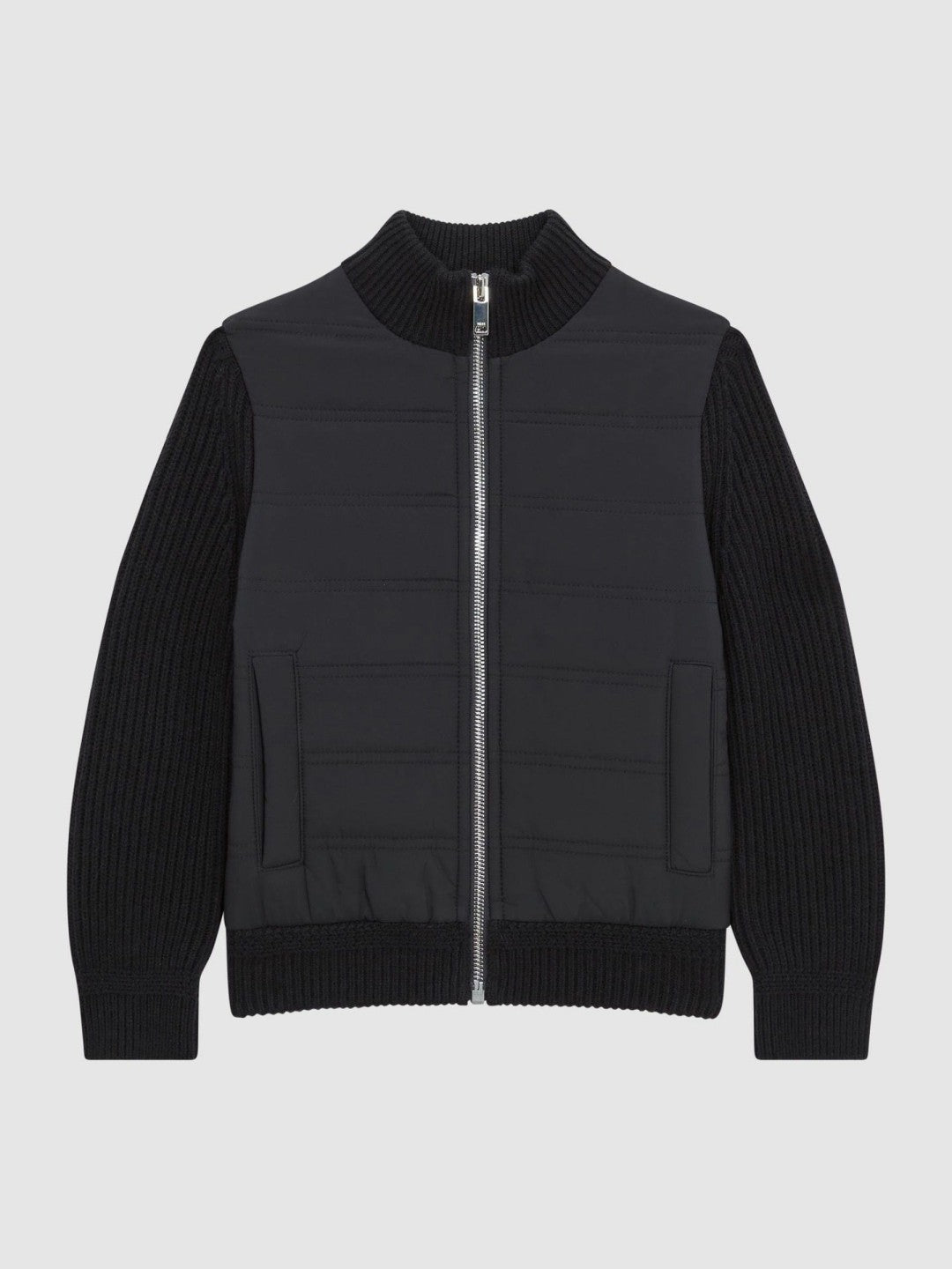 3-9 yrs Hybrid Zip Through Quilted Jacket in Navy | Reiss Children & Baby Recommended