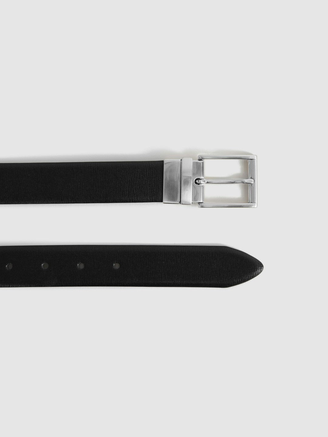 Reversible Leather Belt in Black | Reiss Men Best Seller