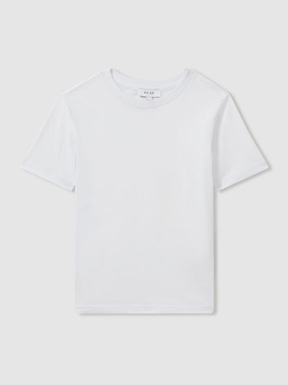 9-13 yrs Crew Neck T-Shirt in White | Reiss Children & Baby Featured