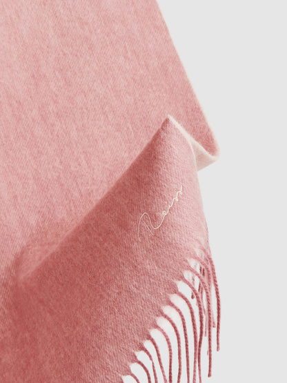 Wool-Cashmere Scarf in Blush | Reiss Women Popular