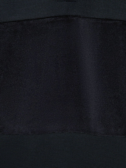 3-9 yrs Slim Fit Half-Zip Funnel Neck Velour Sweatshirt in Navy | Reiss Children & Baby Exclusive