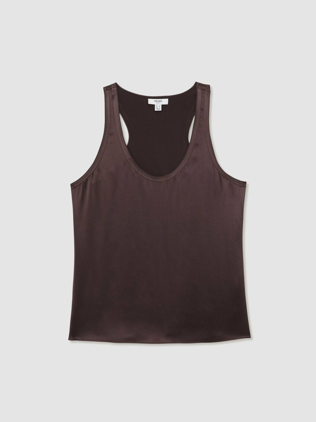 Silk Scoop-Neck Vest in Mauve | Reiss Women Trending