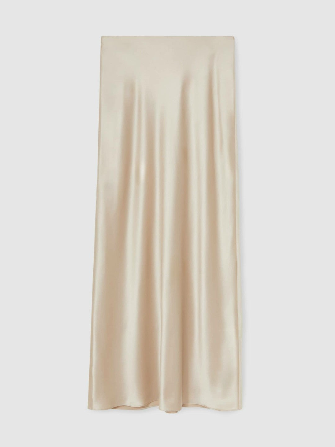Silk Slip Maxi Skirt in Champagne Neutral | Reiss Women Recommended