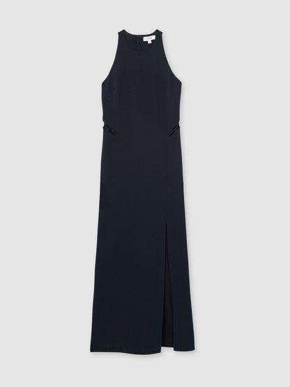 Ladder-Trim Sleeveless Maxi Dress in Navy | Reiss Women Recommended