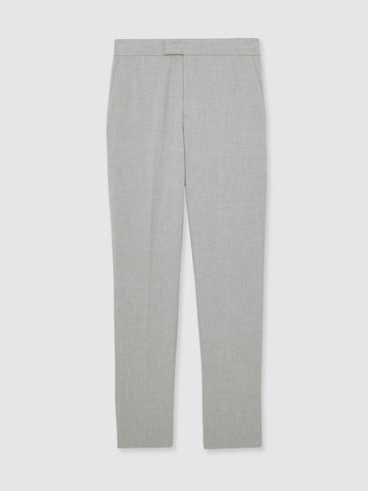 Slim-Fit Internal-Drawstring Trousers in Grey | Reiss Men Trending