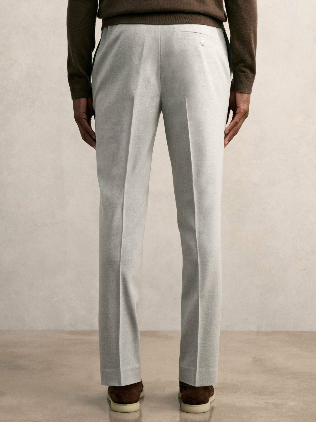 Slim-Fit Internal-Drawstring Trousers in Grey | Reiss Men Trending