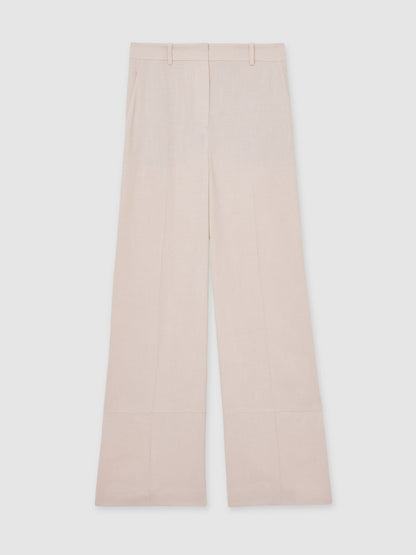 Wide-Leg Suit Trousers in Pink | Reiss Women Exclusive