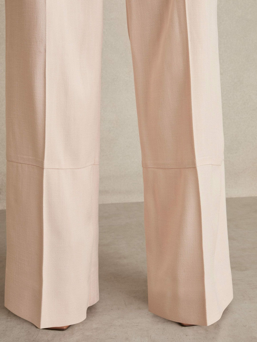 Petite Wide-Leg Suit Trousers in Pink | Reiss Women Exclusive