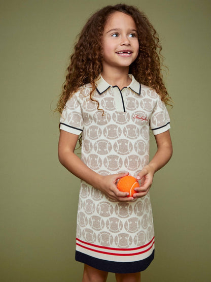 13-14 yrs SmileyWorld Knitted Polo Dress in Off White | Reiss Children & Baby New