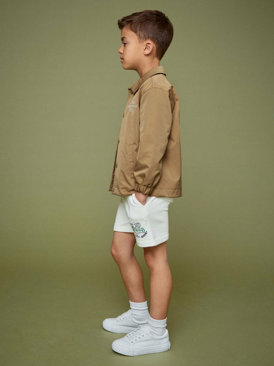 3-9 yrs SmileyWorld Harrington Jacket in Stone | Reiss Children & Baby Exclusive