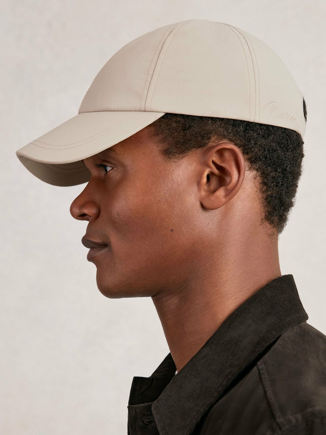 Embroidered-Logo Tech Baseball Cap in Stone | Reiss Men Featured