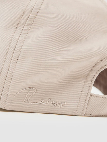 Embroidered-Logo Tech Baseball Cap in Stone | Reiss Men Featured