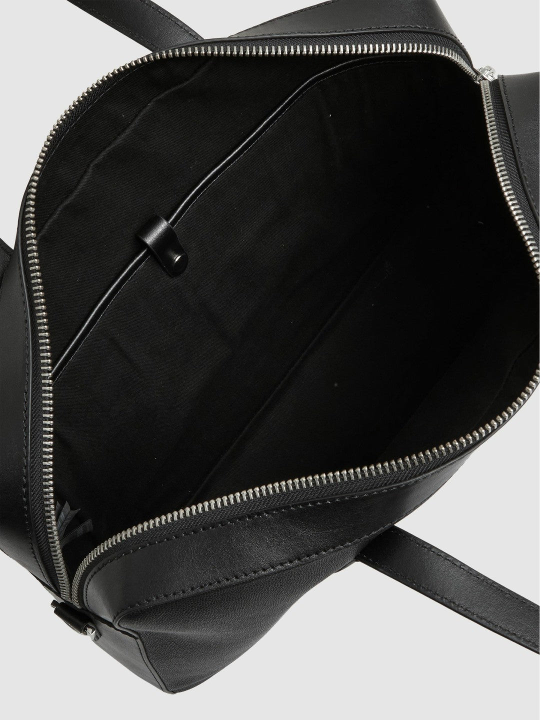 Micro-Grain Leather Briefcase in Black | Reiss Men Featured
