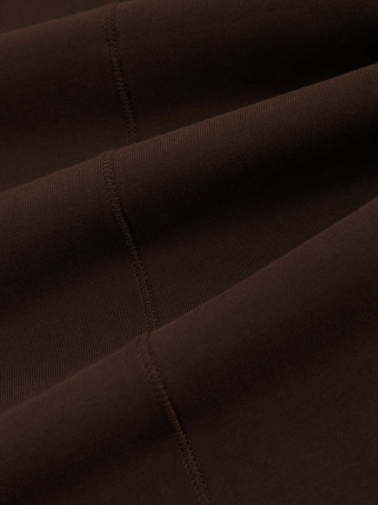 Stretch-Cotton Crew-Neck T-Shirt in Chocolate Brown | Reiss Women Best Seller