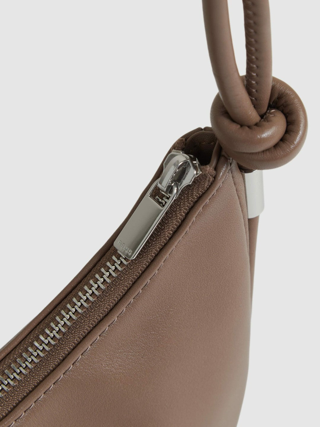 Leather Rope Strap Shoulder Bag in Neutral | Reiss Women Signature