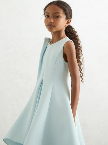 4-9 yrs Flower-Detail Fit-And-Flare Dress in Blue | Reiss Children & Baby New